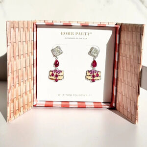 Bomb Party Market Fresh Just Add Butter Statement Earrings RBP6103 NWT